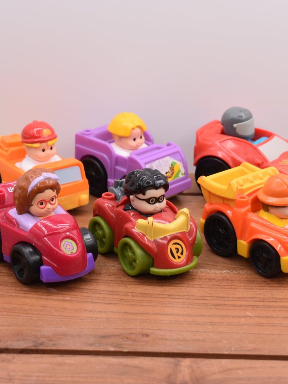 Fisher Price Little People Wheelies Race Cars Planes Vehicles Lot of 06